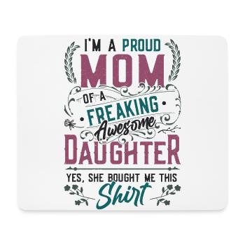 Ich bin eine stolze Mutter einer Tochter - Mousepad (Querformat) - Weiß - Vorne