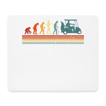 Golfer Golf Cart Evolution Für Golfer - Mousepad (Querformat) - Weiß - Vorne