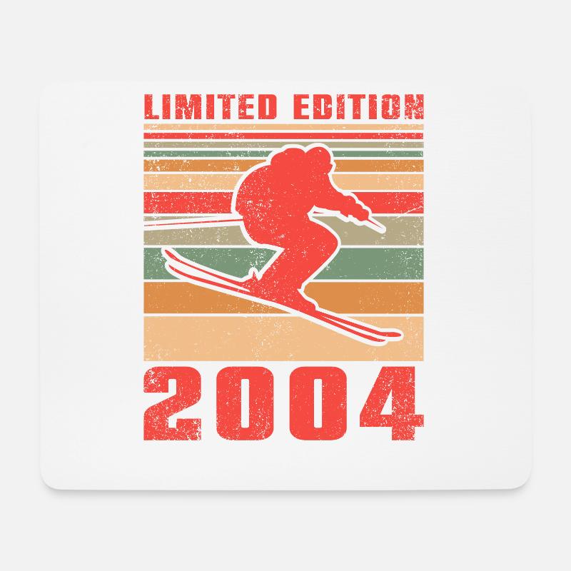 Ski Skifahrer Skifahrerin Geburtstag 2004 - Mousepad (Querformat) - Weiß