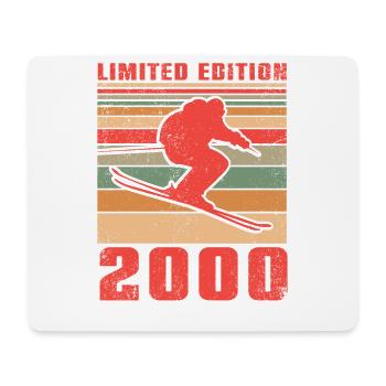 Ski Skifahrer Langlaufski Geburtstag 2000 - Mousepad (Querformat) - Weiß - Vorne