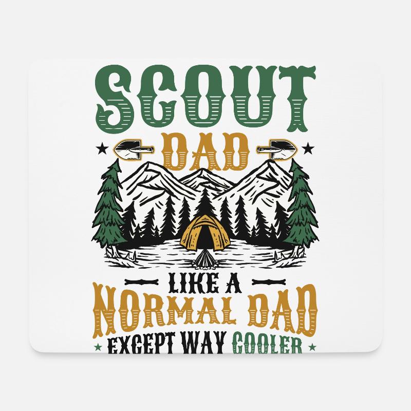 Scout Papa comme un papa normal, seulement beaucoup plus cool - Tapis de souris (format paysage) - blanc