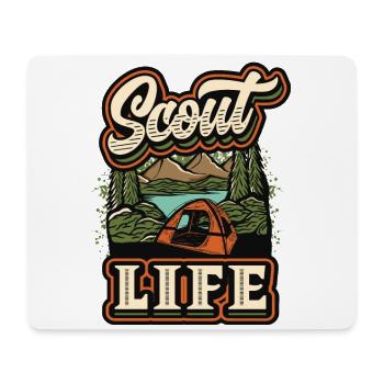 Scout Life Scout Camping Outdoor Scout - Tapis de souris (format paysage) - blanc - Devant