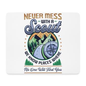 Ne jouez jamais avec un scout - Tapis de souris (format paysage) - blanc - Devant