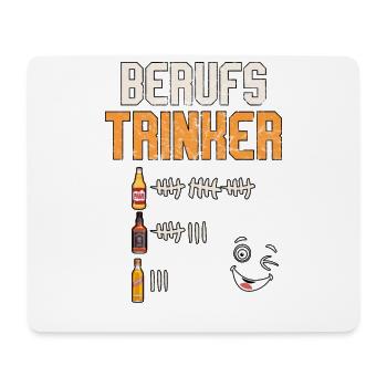 Berufstrinker - Mousepad (Querformat) - Weiß - Vorne