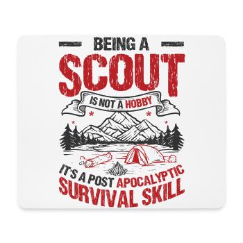 Est une compétence de survie post-apocalyptique Scouting - Tapis de souris (format paysage) - blanc - Devant