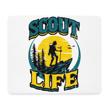 Scout Life Scout Camping Outdoor Scout - Tapis de souris (format paysage) - blanc - Devant