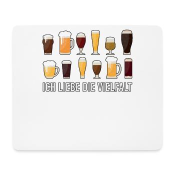 Ich liebe die Vielfalt - Mousepad (Querformat) - Weiß - Vorne
