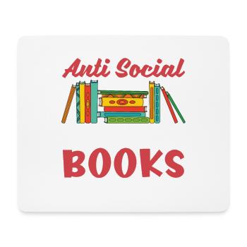 Ich Bevorzuge Einfach Bücher Gegenüber Menschen - Mousepad (Querformat) - Weiß - Vorne