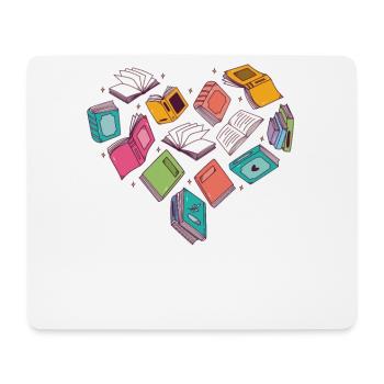 Heart book for book lovers - Mouse Pad (horizontal) - white - Front