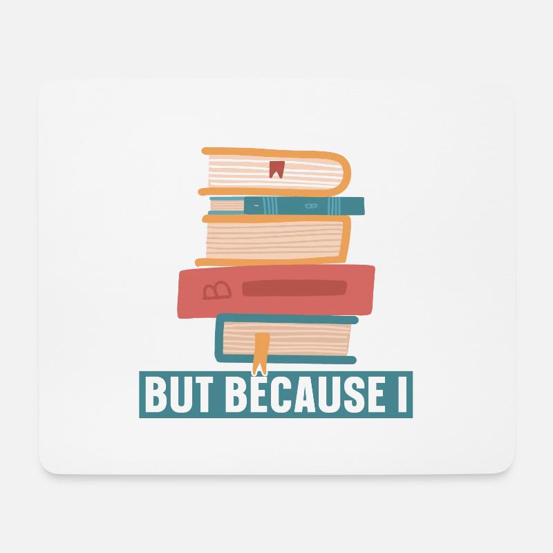 Ich Lese Bücher Nicht, Weil Ich Kein Leben Dafür - Mousepad (Querformat) - Weiß