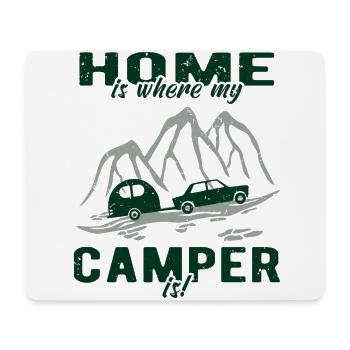 Wohnwagen - Home is where my camper is - Mousepad (Querformat) - Weiß - Vorne