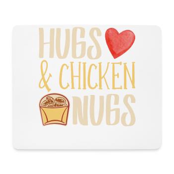 Umarmungen & Chicken Nugs Nugget Lover Chicken - Mousepad (Querformat) - Weiß - Vorne