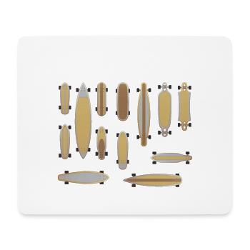 Types of Skateboards For Skateboarders - Mouse Pad (horizontal) - white - Front