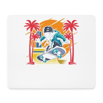 Skeleton Skater for Skateboarders - Mouse Pad (horizontal) - white - Front