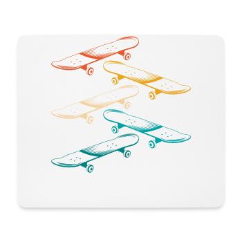 Retro-skateboard Für Skateboarder - Mousepad (Querformat) - Weiß - Vorne