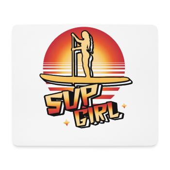 SUP Girl Standup Paddelbrett - Mousepad (Querformat) - Weiß - Vorne