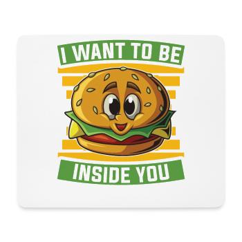 Ich Möchte Für Hamburgerliebhaber In Dir Sein - Mousepad (Querformat) - Weiß - Vorne