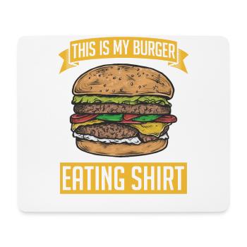 C’est mon burger, les vêtements pour les hamburgers - Tapis de souris (format paysage) - blanc - Devant