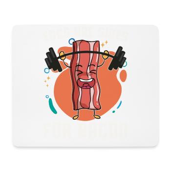 Egg pages for bacon breakfast bacon lover flei - Mouse Pad (horizontal) - white - Front