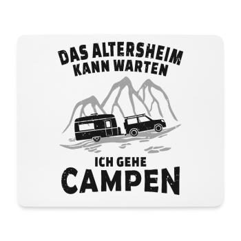 Camper Wohnwagen Ruhestand - Mousepad (Querformat) - Weiß - Vorne
