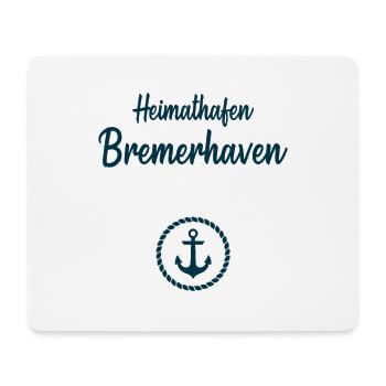 Heimathafen Bremerhaven Nordsee Küste Meer Segeln - Mousepad (Querformat) - Weiß - Vorne