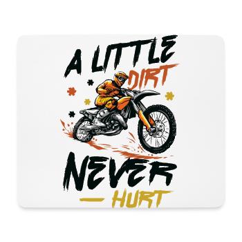 Ein bisschen Dreck tut nicht weh, Motorcross. - Mousepad (Querformat) - Weiß - Vorne
