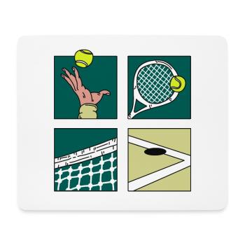 Tennis Player Gift Comic Tennis Tournament Cup - Mouse Pad (horizontal) - white - Front