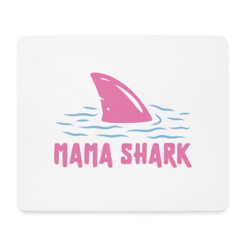 Beware of the Mama-hai for shark lovers - Mouse Pad (horizontal) - white - Front