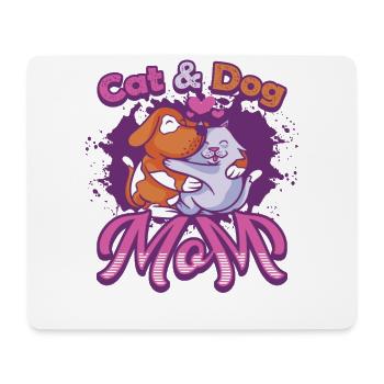 Mère de chat et de chien, animaux domestiques. - Tapis de souris (format paysage) - blanc - Devant