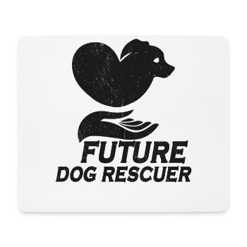 SAUVETAGE DE CHIEN DROITS DES ANIMAUX SAUVETAGE ADOPTION DE CHIENS DE SAUVETAGE - Tapis de souris (format paysage) - blanc - Devant