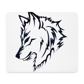 Wolf silhouette Galaxy - Mousepad (Querformat) - Weiß - Vorne