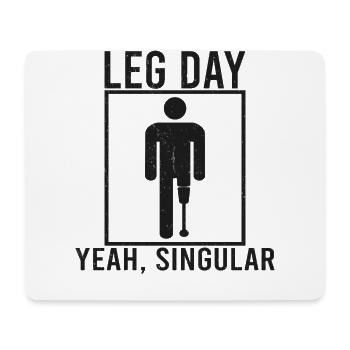 Handicapped Wheelchair Cyborg Leg Arm Amputee - Mousepad (Querformat) - Weiß - Vorne