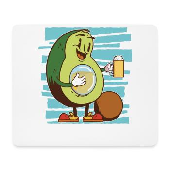 Avocado-bierbauch-bier-liebhaber Avocado-liebhaber - Mousepad (Querformat) - Weiß - Vorne