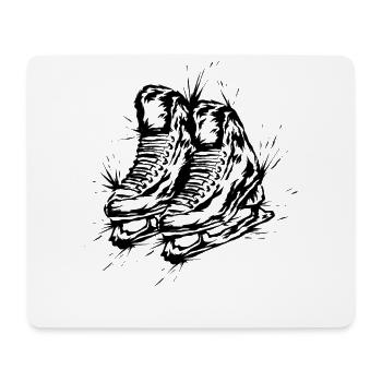Ice Hockey Skates - Mouse Pad (horizontal) - white - Front