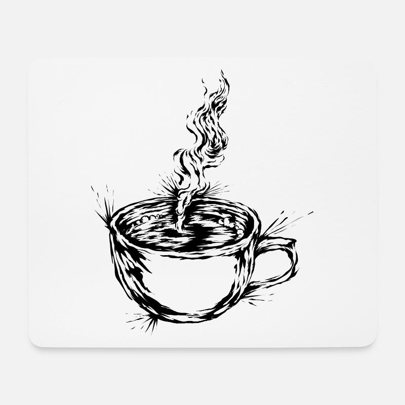 Kaffee Tasse - Mousepad (Querformat) - Weiß