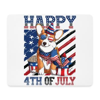 Happy 4th Of July Corgi - Mouse Pad (horizontal) - white - Front
