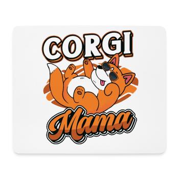 Corgi Mama pour femmes - Tapis de souris (format paysage) - blanc - Devant