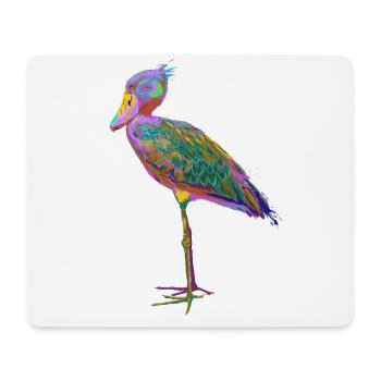 Bunter Splash Vogel Schuhschnabel - Mousepad (Querformat) - Weiß - Vorne