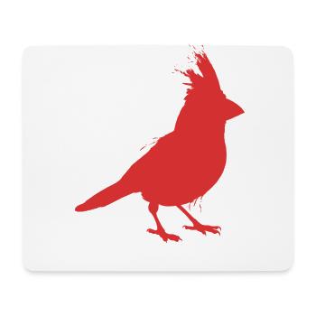 Bird Northern Cardinal - Mouse Pad (horizontal) - white - Front