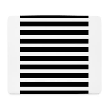Streifen gestreift quer Muster Querstreifen - Mousepad (Querformat) - Weiß - Vorne