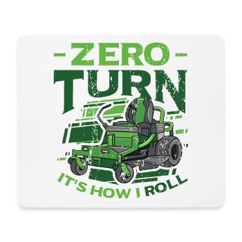 Zero Turn C’est comme ça que je roule Tondeuse à gazon - Tapis de souris (format paysage) - blanc - Devant