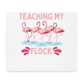 Laissez-nous Flamingle Flamingo Lover Bird Lover - Tapis de souris (format paysage) - blanc - Devant