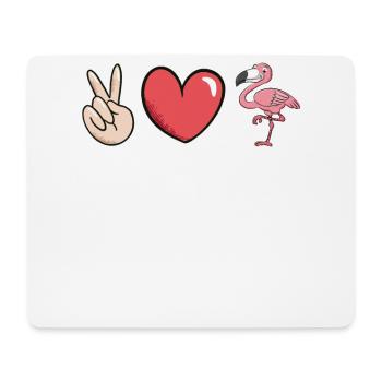 Friedensliebes-flamingos - Mousepad (Querformat) - Weiß - Vorne