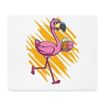 Buveur de bière Flamingo - Tapis de souris (format paysage) - blanc - Devant