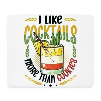 Like Cocktails More Than Cookies Christmas In July - Mouse Pad (horizontal) - white - Front
