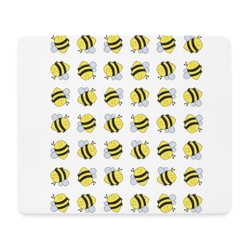 Hummel Muster - Mousepad (Querformat) - Weiß - Vorne