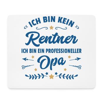 Lustiger Spruch Opa Ruhestand Rentner Geschenk - Mousepad (Querformat) - Weiß - Vorne