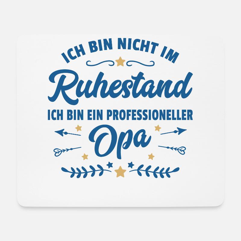 Lustiger Spruch Opa Ruhestand Rentner Geschenk - Mousepad (Querformat) - Weiß