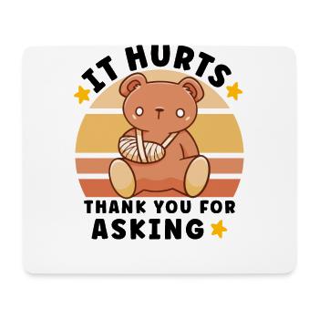 Broken Hand Broken Arm Broken Bones Funny Broken - Mousepad (Querformat) - Weiß - Vorne