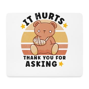 Broken Hand Broken Arm Broken Bones Funny Broken - Mousepad (Querformat) - Weiß - Vorne